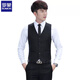 ROMON Spring and Autumn Best Man and Groom Brotherhood Slim Casual Professional Suit Vest White Shirt Men's Wedding Suit Black Vest Free Bow Tie @ S 90-100Jin Jin is equal to 0.5 kg