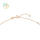 Chow Sang Sang small round bead color gold necklace 18K rose gold set chain with pendant interlocking 91979N price 47 cm