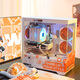 Colorful Orange Movie Orange E-Sports Game Orange Cat Computer Host Desktop Assembly Machine DIY Customized Upgrade Single-shot will not be shipped (contact customer service before placing an order) Customized single-shot will not be shipped