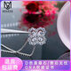 PT950 platinum moissanite four-leaf clover necklace light luxury full diamond pendant clavicle chain light luxury niche high-end sense D-E/extreme white 5 points LC/flawless under the mirror platinum gold