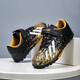 Children's football shoes Velcro breathable training shoes TF broken nails Boys Falcon 25 lawn competition special 6199 black gold 33