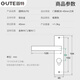 
GUTE Door Lock Indoor Bedroom Door Lock American Black Bathroom Solid Wood Door Handle Household Lock