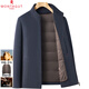 MONTAGUT double-sided cashmere coat for middle-aged men with stand collar short business casual winter woolen woolen jacket gray S 165/84A (recommended 100-115 Jin Jin equals 0.5 kg)