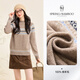 Chunzhu Fair Isle Cardigan 25 Autumn and Winter New Half Turtle Collar Jacquard Warm and Fashionable Age-Reducing Sweater Women's Sweater Mihua Apricot M (90-110Jin Jin equals 0.5kg)