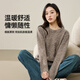 ESE-Y Yiyang 100% wool sweater for women 2025 autumn and winter new round neck versatile casual slimming thickened bottoming sweater milk coffee color M