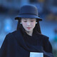 Yunju top hat black hat women's autumn and winter Hepburn style high-end fisherman hat Western Internet celebrity retro French basin hat Hepburn style woolen hat black