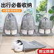 Jingdong Special Offer for Newcomers Storage Bag Travel Business Supplies Travel Shoe Bag Dustproof Transparent Cover Rack Shoe Storage Bag - Gray Large Printed Style 5 pcs