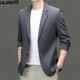 Lilang casual suit men's spring and summer casual jacket business gentleman thin suit jacket brand men's top trendy gray M