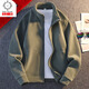Kuraishi Kazuki American retro solid color casual versatile stand-up collar jacket men's autumn and winter new trend jacket top Green XL