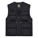 MKFZ multi-pocket vest men's workwear loose fishing photography director media work clothes vest with printed logo black 8899 S