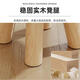 Fat Donglai same style solid wood chair small stool thickened household fabric shoe changing stool small low stool living room coffee table round stool sand round stool - plain color - solid wood legs removable and washable