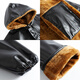 Pierre Cardin cold-proof work clothes cold storage leather jacket and leather trousers suit men's velvet thickened winter PU windproof and warm labor protection leather cotton jacket, patch pocket hooded leather jacket + cotton trousers two-piece set regular XL (135Jin Jin is equal to about 0.5 kg)