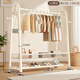 Quanpinwu clothes hanger floor-standing vertical coat rack hanging clothes rack bedroom special clothes drying rack hanging clothes advanced storage rack V double 120