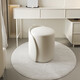 Small craftsman makeup stool home bedroom dressing table stool light luxury soft bag round stool internet celebrity manicure stool shoe changing stool white + gray