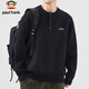 Paul Frank sweater men's winter trendy brand loose sweater men's inner layer thick warm jacket men's black L