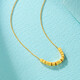 Chow Tai Fook Gold Necklace Women's Hard Gold Sugar Cube Necklace New Bafang Laicai Cube Pure Gold Necklace Women's National Day Gift