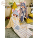 Gukoo Couple Nightgown Winter Coral Velvet Warm New Ratatouille Joint Women's Homewear Nightgown Men's Nightgown D Quiet Blue Women's Nightgown L