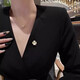 Anti-exposure brooch buckle corsage small pin buckle pin to fix clothes 2024 new trendy high-end accessories women's suit flower + snowflake two-piece set