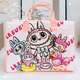 Cartoon felt travel bag storage storage bag large capacity cute outing luggage trolley case can be used as a must-have full version capibala / luggage bag about 40*30*20 cm