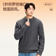 MINISO American Henry Neck Sweater Men's Autumn and Winter Trendy Brand High-Quality Knitwear Half-cardigan Loose Lazy Style Pullover Henry Neck Apricot L /170 (Weight 120-140Jin Jin is equal to 0.5 kg)