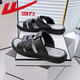 Huili Sandals Летние мужские ботинки дышащие и сандалии с открытыми носками для мужской непринужденной мягкой подошвы легкой пляжной обуви для мужчин 3881- (черный) размер 41 (размер небольшой и рекомендуется взять размер больше)