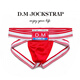 DMD.M men's underwear, low-waisted elastic sexy men's breathable mesh double thong thong with letters, trendy European and American Internet celebrities, dark gray XL_weight 130-145Jin Jin equals 0.5 kg