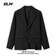GLM suit men's casual small suit jacket men's handsome slim trend single suit lapel top men black XL