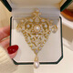 SNQP elegant retro French light luxury palace freshwater pearl tassel brooch brooch brooch freshwater pearl tassel brooch