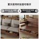 Xiaomuwo Sofa Songs Ästhetik Volles Massivholz-Sofa Wohnzimmer 2025 Neues kleines Wohnungssofa Kombination Schwarz Walnuss Gerade Drei-Personen-Kombination