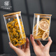 Qianxun Yazhi glass sealed jar food-grade tea and coffee beans large-capacity food-grade kitchen storage jar storage jar plus storage 7-piece set 12cm sealed jar * 6 + storage rack
