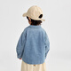 BALABALA Shopping mall same style baby shirt long sleeve denim jacket boys top 2025 new autumn clothing denim light blue 88101 80