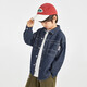 Duojia is soft and comfortable | Boys' washed denim shirt spring and autumn children's versatile casual retro loose thin coat navy blue 140