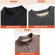 Dad's autumn and winter long-sleeved T-shirt men's velvet thickened sweatshirt middle-aged and elderly loose casual bottoming shirt top (Henry collar) rice dumplings XL XL suitable for 90--115Jin Jin is equal to 0.5 kg