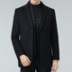 SEVEN 7 Seven brand double-sided cashmere coat men's mid-length winter dad wear middle-aged wool woolen thickened down jacket 5586 black (scarf collar down lining) M 170/48