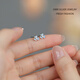 Meliades glue blue small fresh iris flower earrings for women s999 sterling silver Korean style fashionable zircon ear wire tassel earrings iris flower earrings_light blue S999 pure silver S999 sterling silver