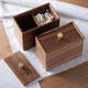 Jiriji black walnut wooden tissue box living room light luxury paper box home napkin box storage box solid wood paper