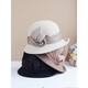 Hanqing Mid-summer Hat Women's Autumn and Winter French Real I Silk Linen Wool Fisherman's Hat British Retro Curly Elegant Top Hat Fashion Basin Mixed Rice Gray M Size Adjustable Small