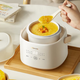 Bear electric stew pot, baby food pot, porridge pot, soup pot, electric stew pot, water-proof stew pot, small electric pot, bird's nest stew pot, household soup pot, small stew pot, steaming all-in-one 1L, 1-2 people, 1L white porcelain, with steamer