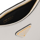 PRADA Enamel Triangular Metal Logo Zipper Closure Leather Hand Crossbody Shoulder Bag Mini Women's White Basic Pack (Bag + Dust Bag)