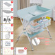 Baby changing table nursing table portable multi-functional foldable bathing baby bed white elephant beam bracket-blue-lift type