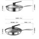 German 316L stainless steel wok, uncoated flat-bottomed frying pan, induction cooker, gas universal healthy non-stick pan, a spatula with lid, ten-year non-stick pan