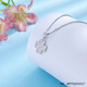 Jibaolou PT950 platinum pendant double-sided fish scale love four-leaf clover platinum pendant 1.91g