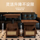Fasati lifting coffee table folding mobile cart solid wood tea table tea table small apartment living room multi-functional dining table walnut color movable lifting folding trolley side table