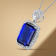 COASZE Tanzanite necklace 18K gold colored gemstone inlaid women's necklace 1.4 carat 18 points diamond/chain not included