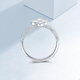 Mengjinyuan platinum ring four-leaf clover brushed sparkling live ring PT950 platinum birthday gift for girlfriend, weighing about 3.05g