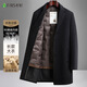 Shanshan Down Liner Wool Coat Men's Mid-Length Autumn and Winter Suit Collar Woolen Coat Woolen Winter Jacket Brown XL