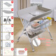Baby changing table nursing table portable multi-functional foldable bathing baby bed white elephant beam bracket-blue-lift type