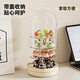 Cabinet Cute Bubble Mart Display Box Rotating Blind Box Ornament Display Cabinet Dustproof Acrylic Transparent Storage Box Sweet Heart Powder Large Size Free Glue (360 Rotations)