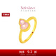 Chow Tai Fook SOINLOVE Honey Pink Gold Ten Miles Red Makeup Fulu Gourd Gold Pure Gold Ring Girl Birthday Gift VR1645 No. 12