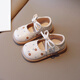 Terranis 2025 Spring New Pastoral Style Little Girls Leather Shoes Soft Sole Children's Single Shoes Baby Shoes Trendy Beige 21_Size_Inner Length 14.0cm